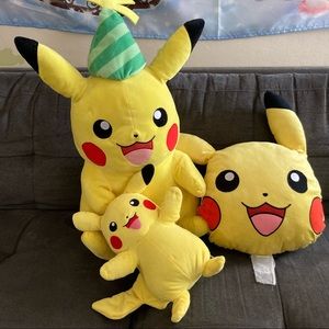 Pikachu Plushies and pillow Bundle